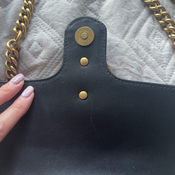 Pearly GG Marmont Flap Belt Bag Matelasse Leather - Picture 5 of 10